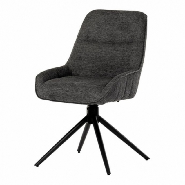 Židle jídelní, šedá s otočnou funkcí - 2