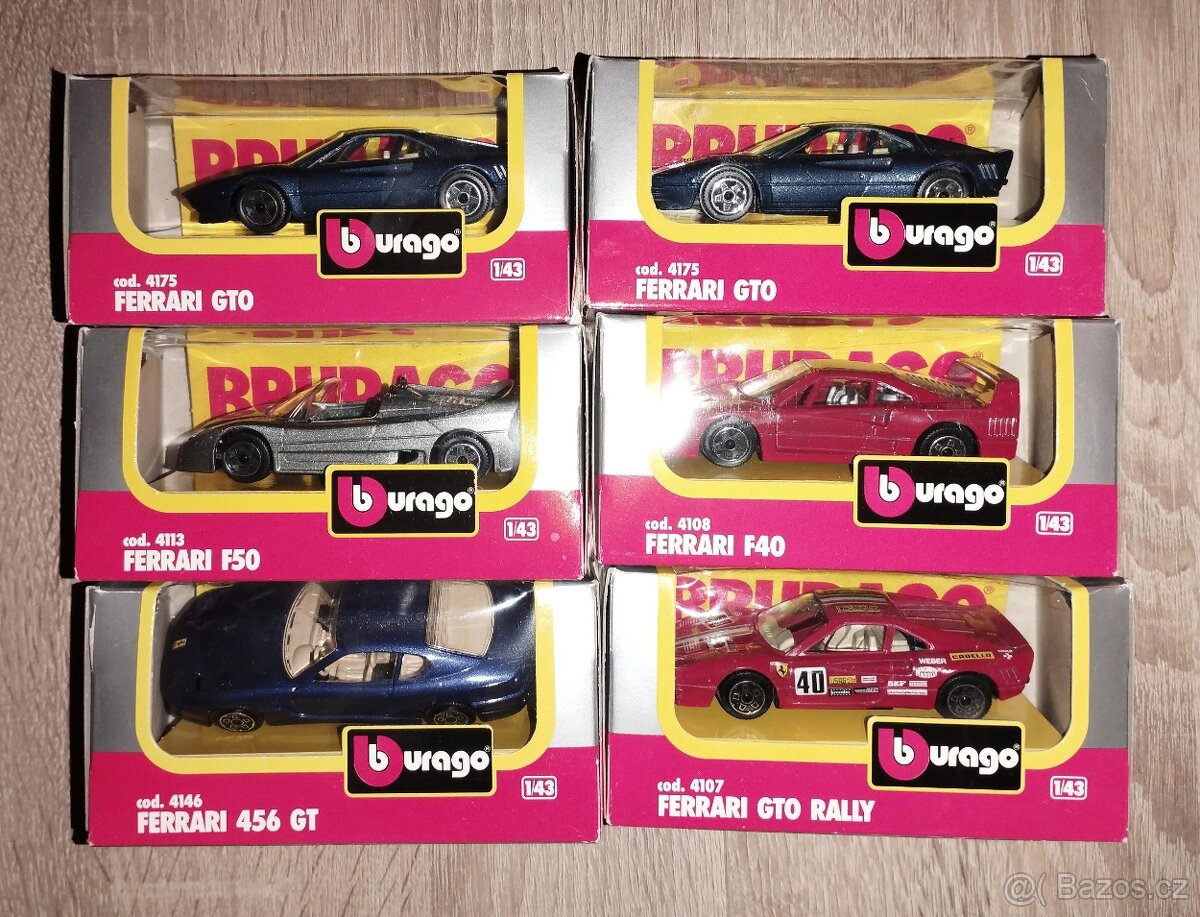 Bburago modely autíček v poměru 1:43 - 2