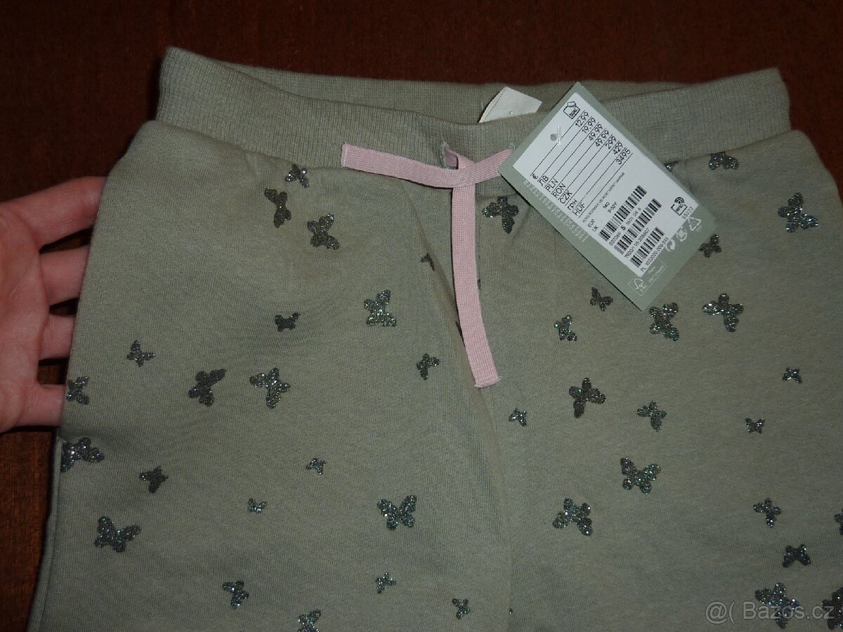 NOVÉ-H&M-TEPLÁKY S MOTÝLKY NA SLEČNU 9-10 LET - 2