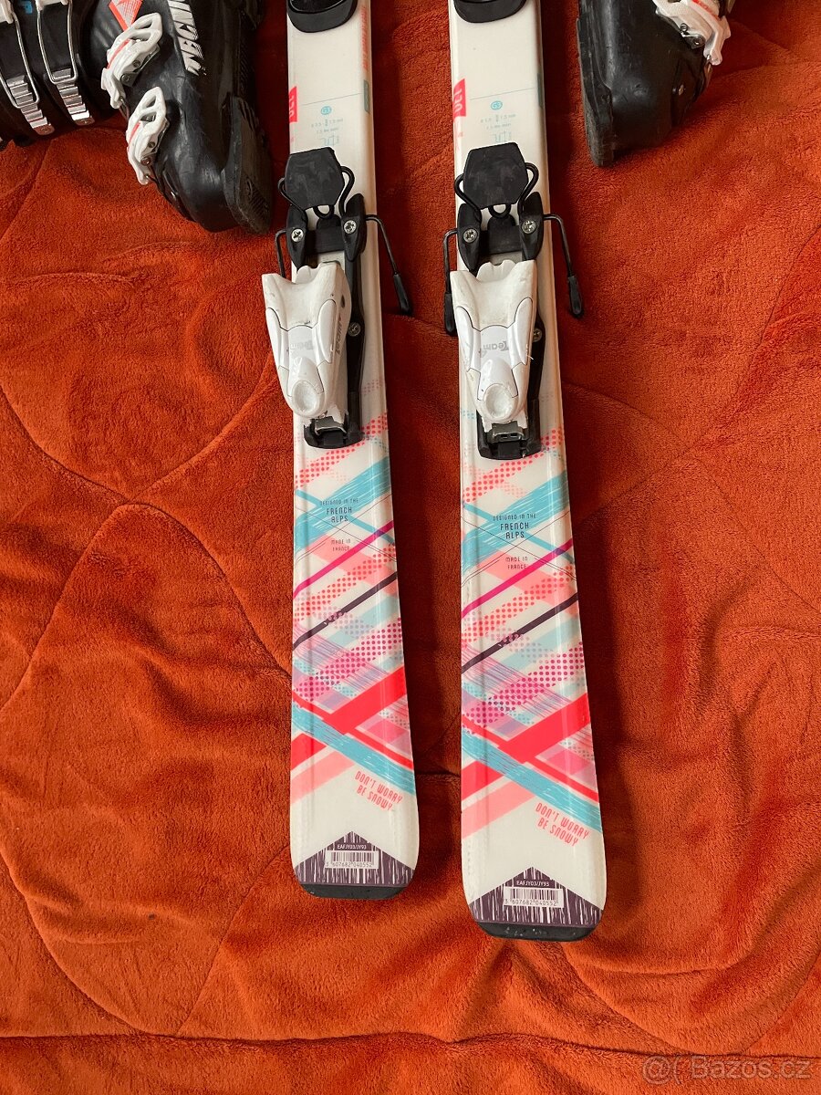 Odlehčené lyže 130 cm + lyžáky vel. 37 - 38 - 2