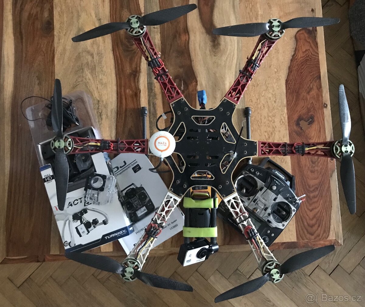 Hexa Dron DJI F550, karbon vrtule, 10ch Futaba - 2