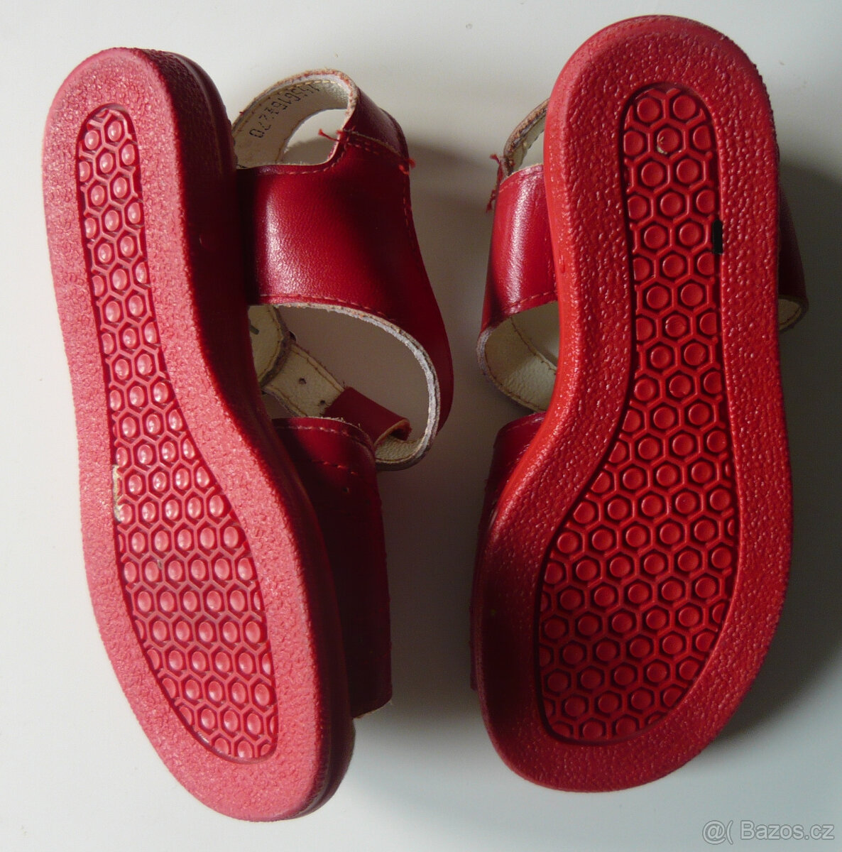 Retro dívčí sandály červené Sázavan Zruč n. S. - 2