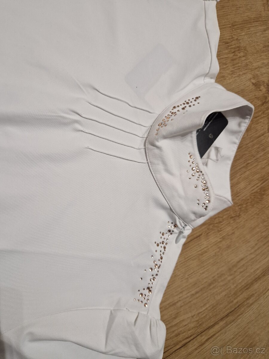 Bílé závodní tričko HKM - 2