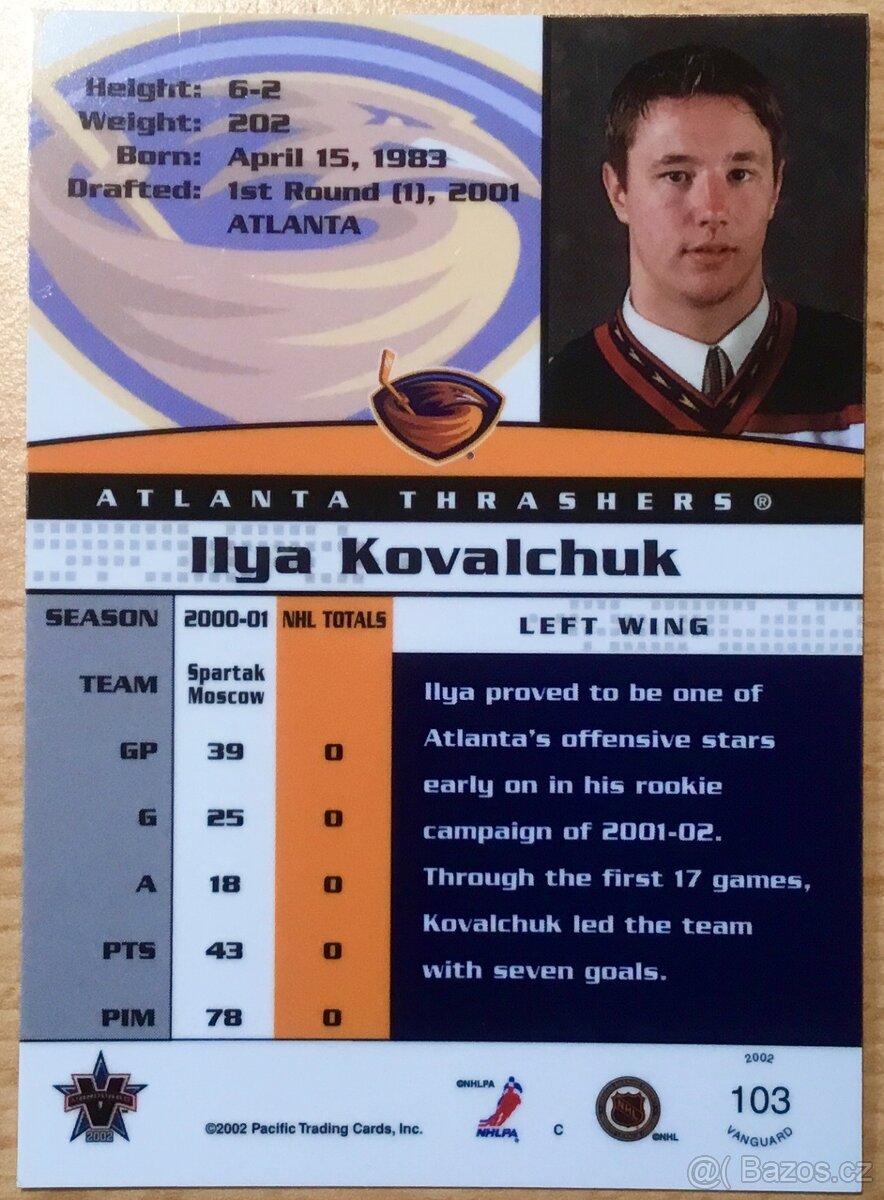 Hokejová karta NHL Ilya Kovalchuk - 2