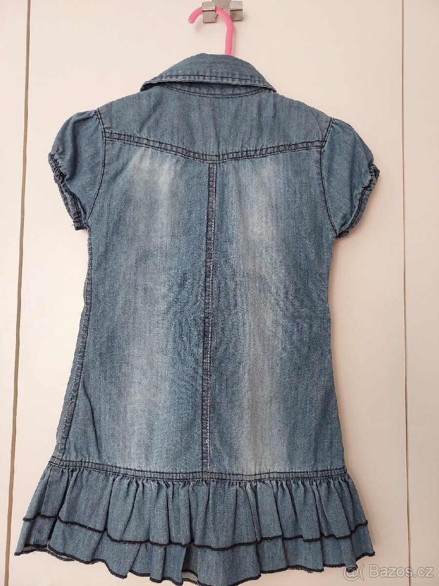 Dívčí džínové šaty - vel.110 - 2