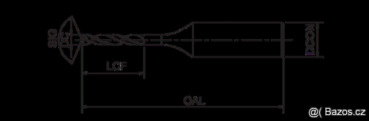 Mikro vrták pr.0,6mm VHM povlakováno - 2