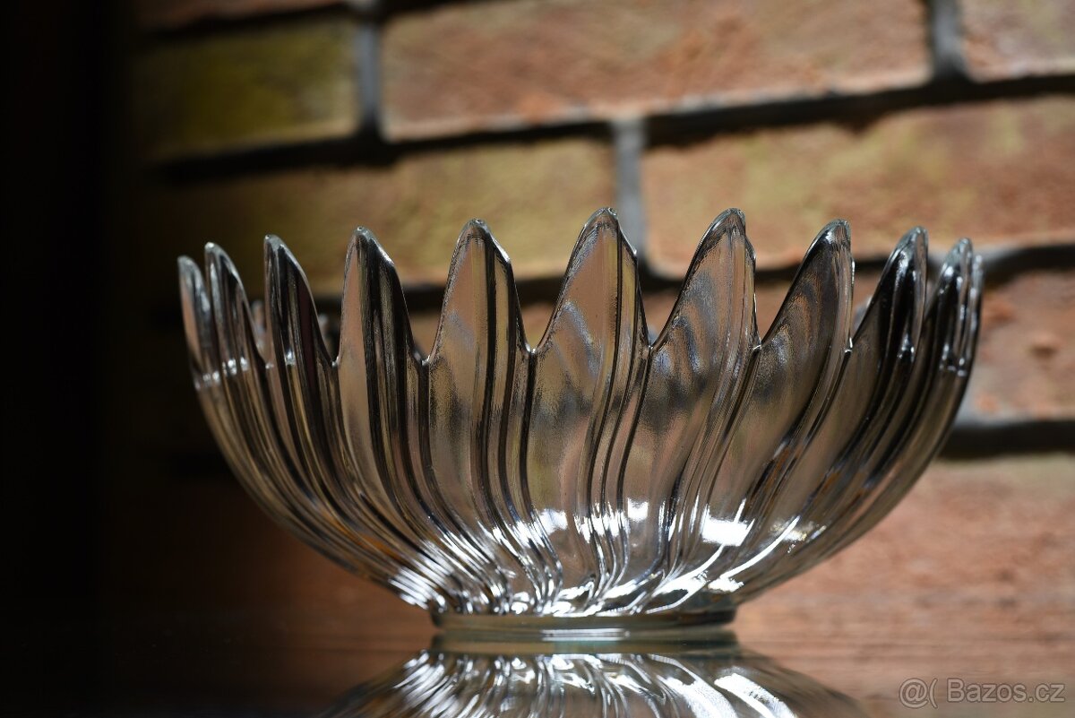 broušená mísa Bohemia glass - 2