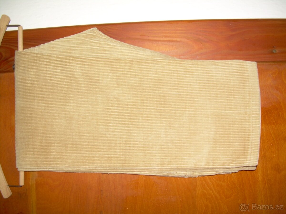 dámské manšestrové kalhoty vel.S, L - 2