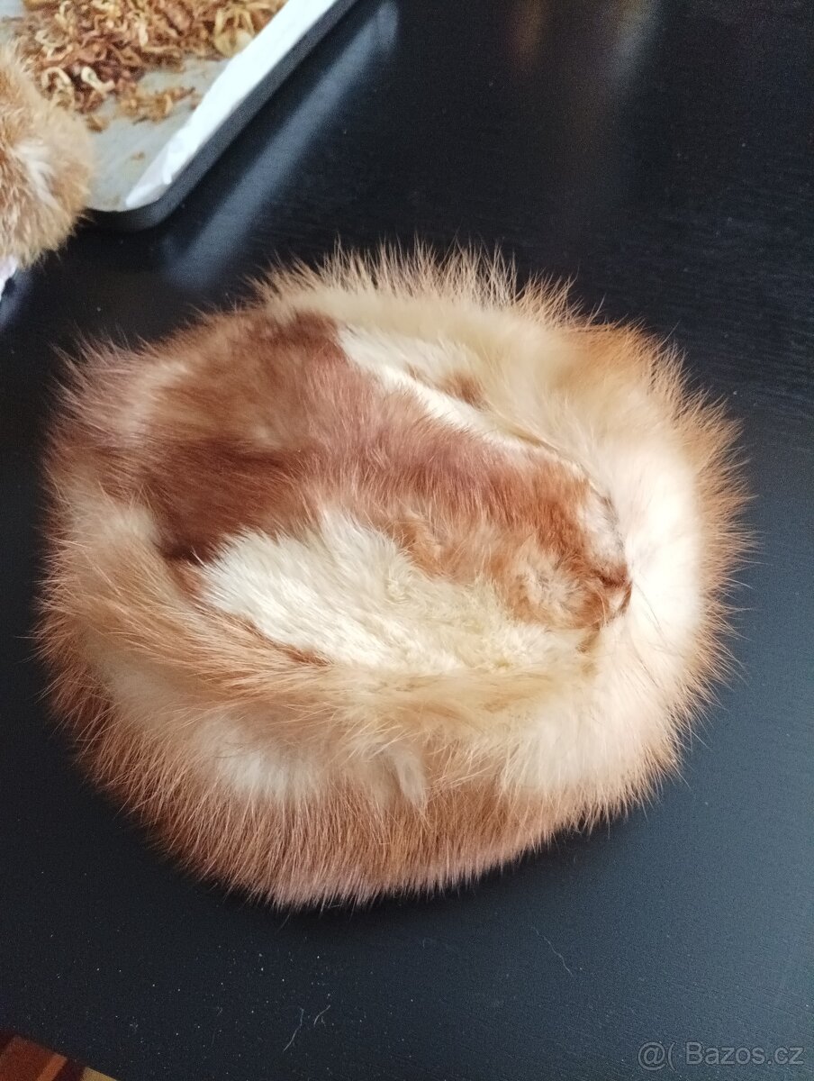 Retro čepice z lišky plus límec - 2