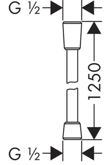 Hansgrohe Isiflex hadice sprchová 1,25m - 2