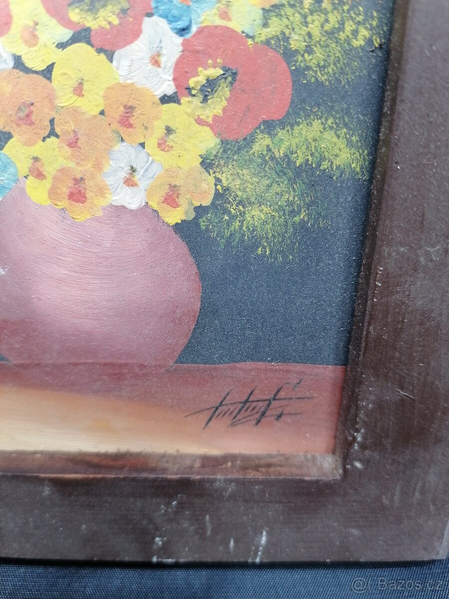 Maľovaný obrázok kvetov - 2