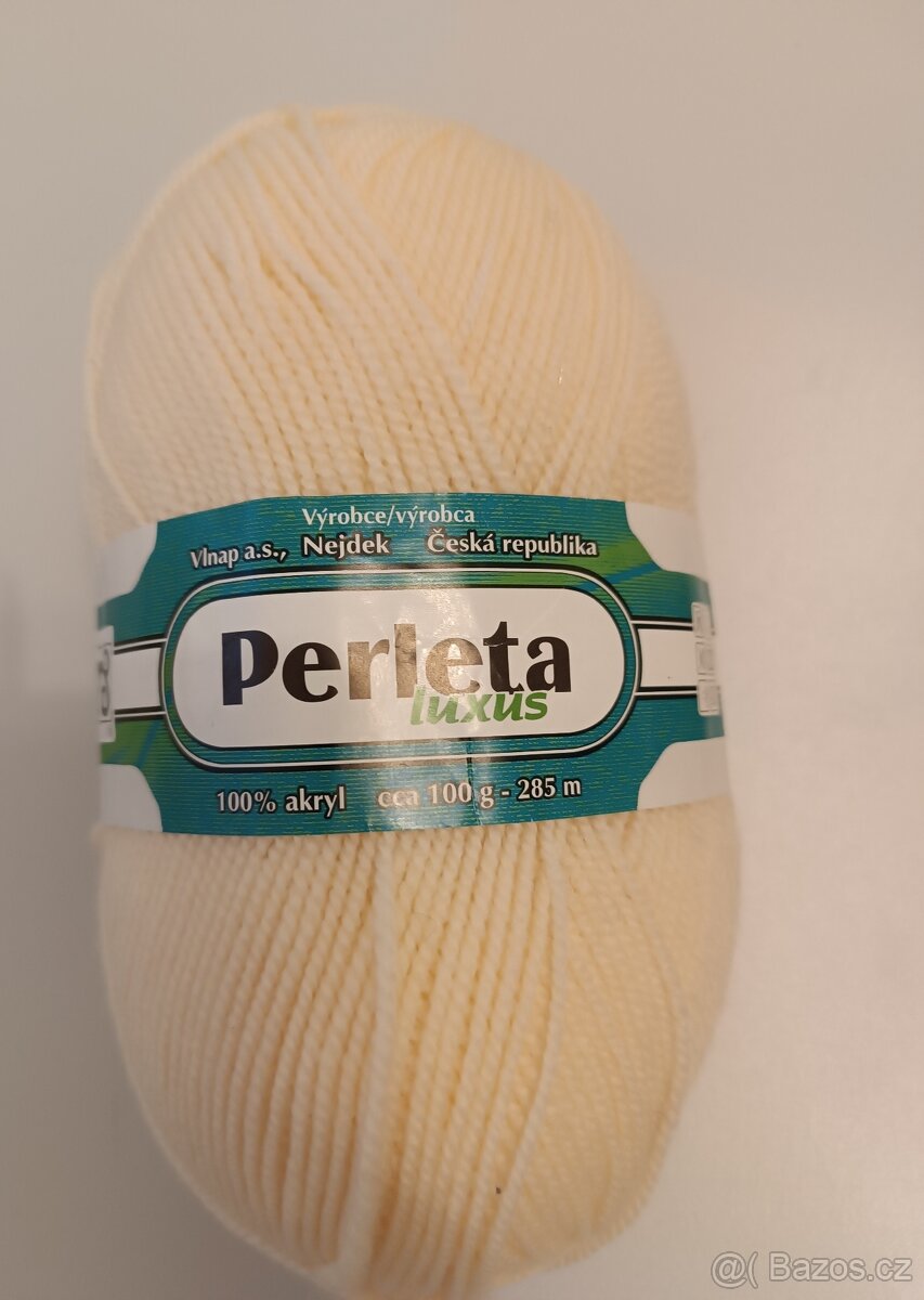 Pletací příze / vlna – PERLETA luxus – 5 klubíček – NOVÁ - 2