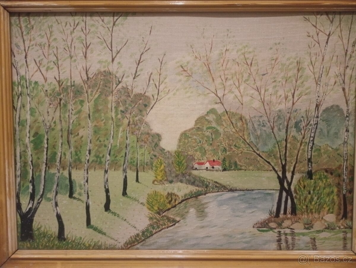 Obraz krajina s chaloupkou - 2