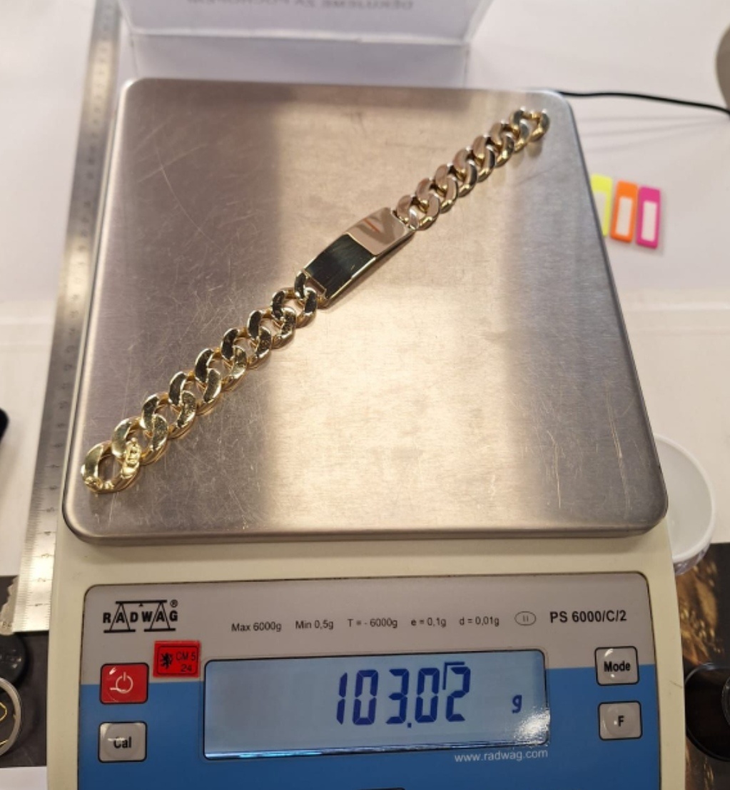 Zlatý pánský náramek 14K - 2