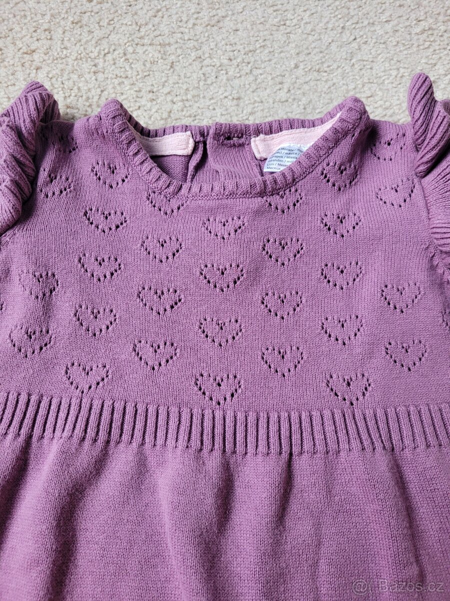 Fialové šaty vel.80 - 2