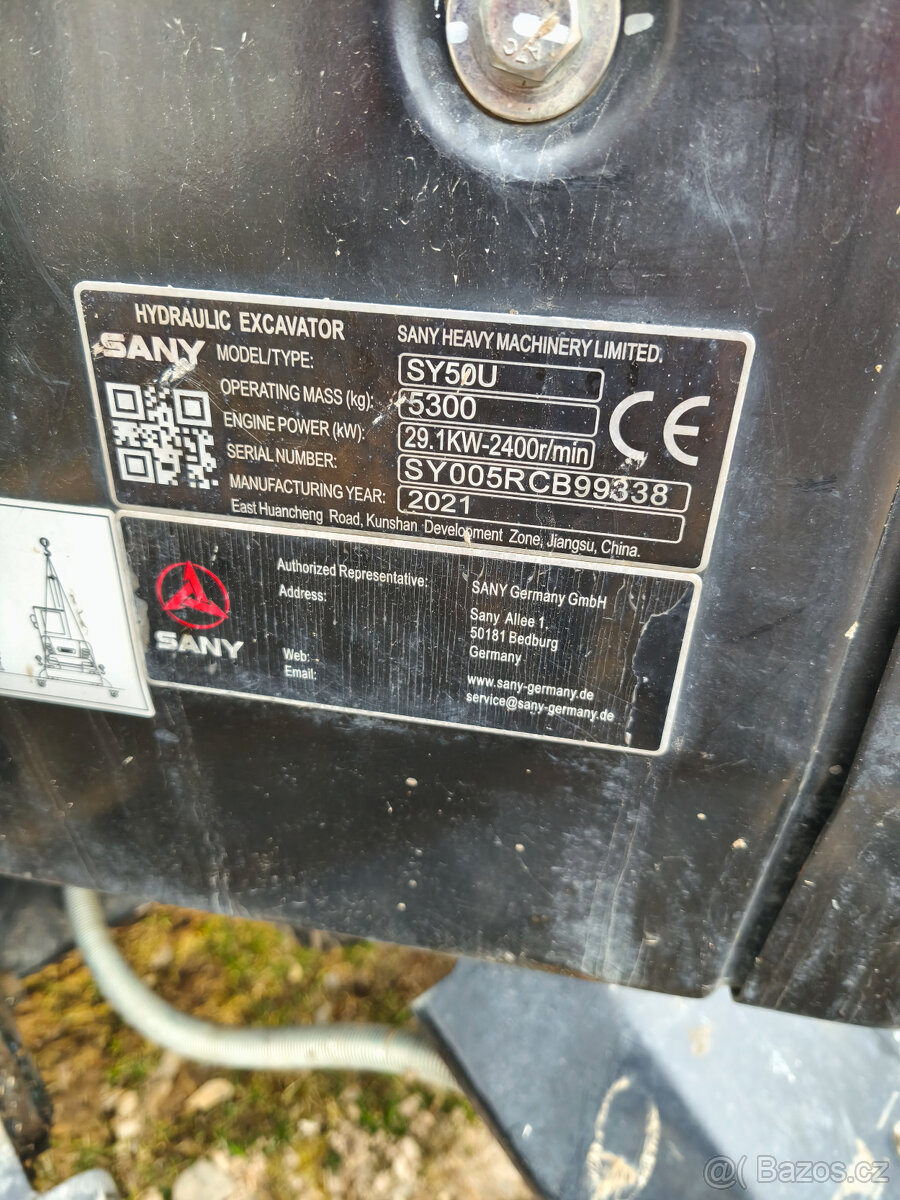 Prodej pásový bagr SANY 5t - 2