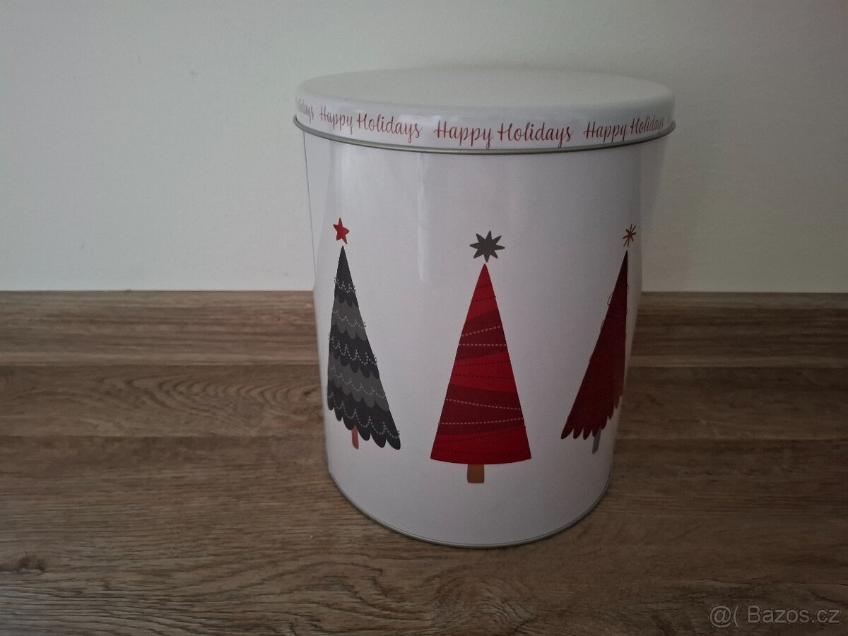 Vánoční doza, box, plechovka nova - 2