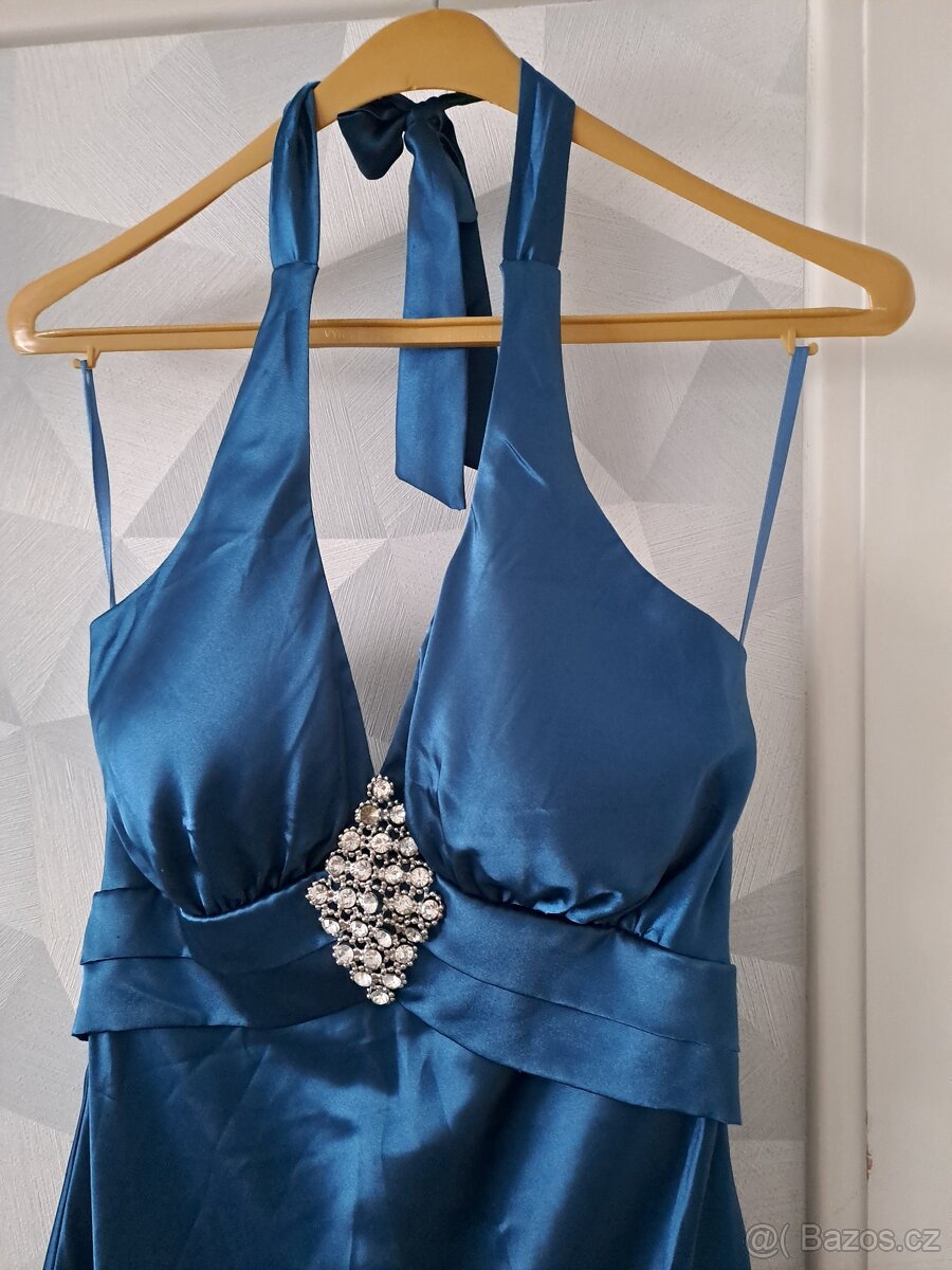 Dlouhé tyrkysové šaty na ples, svatbu apod. - 2