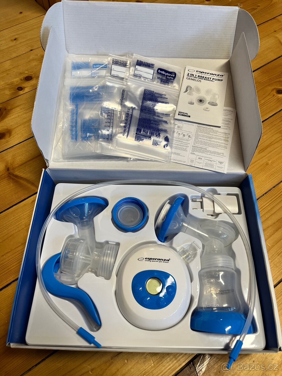 Elektronická a ruční odsávačka mléka 2v1 - 2