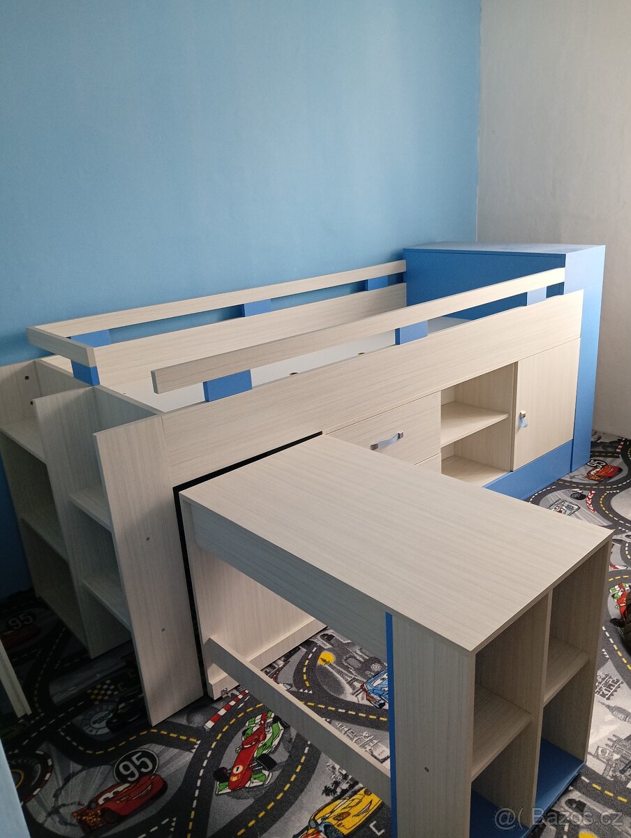 Prodám dětskou patrovou postel s komodou - 2