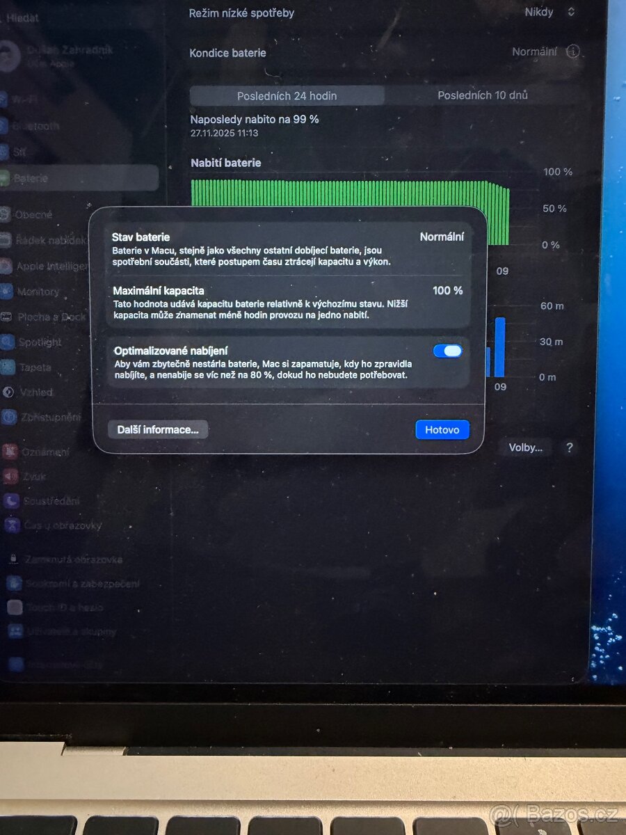 Macbook Air M3 13" 16GB/256G 100% baterie - 2