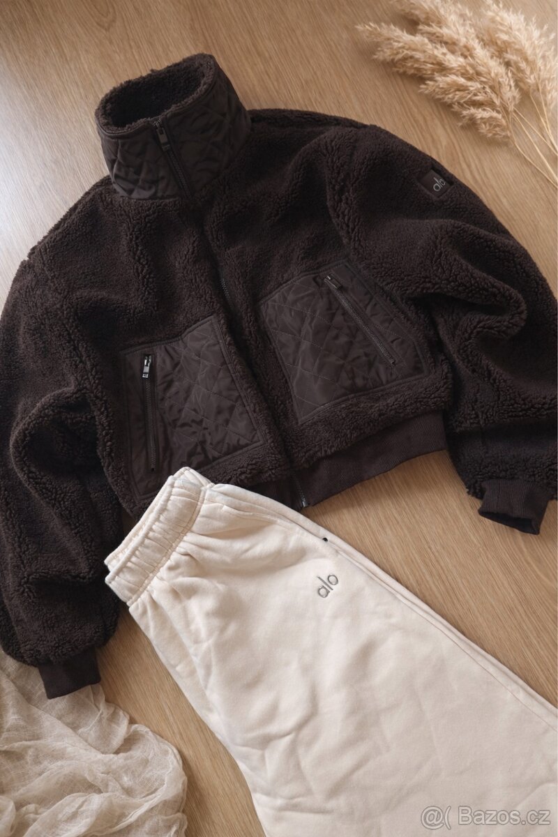 Hnědá teddy bunda/bomber Alo yoga - 2