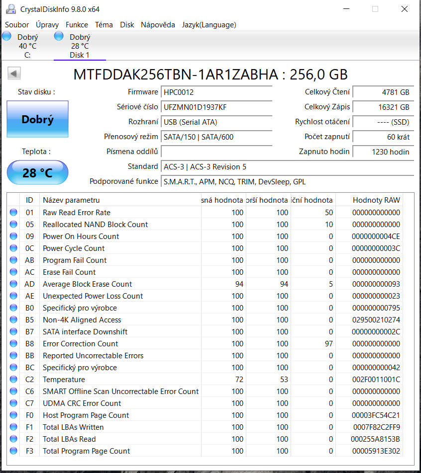 2,5" SSD 256GB Micron 1100 - 2