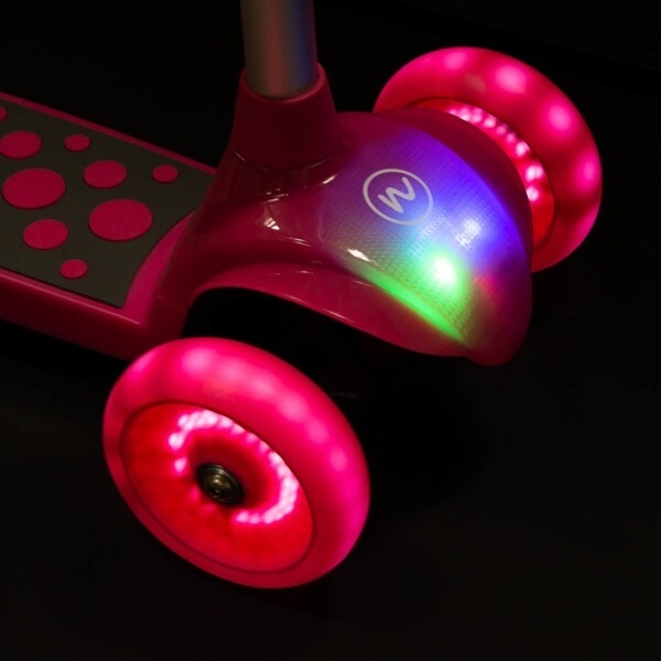 HLB02 RŮŽOVÁ DĚTSKÁ KOLOBĚŽKA NILS FUN - 2