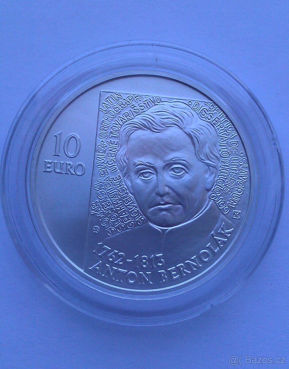 Mince 10 Euro Anton Bernolák 2012 nová hledaná 250.výročí n - 2