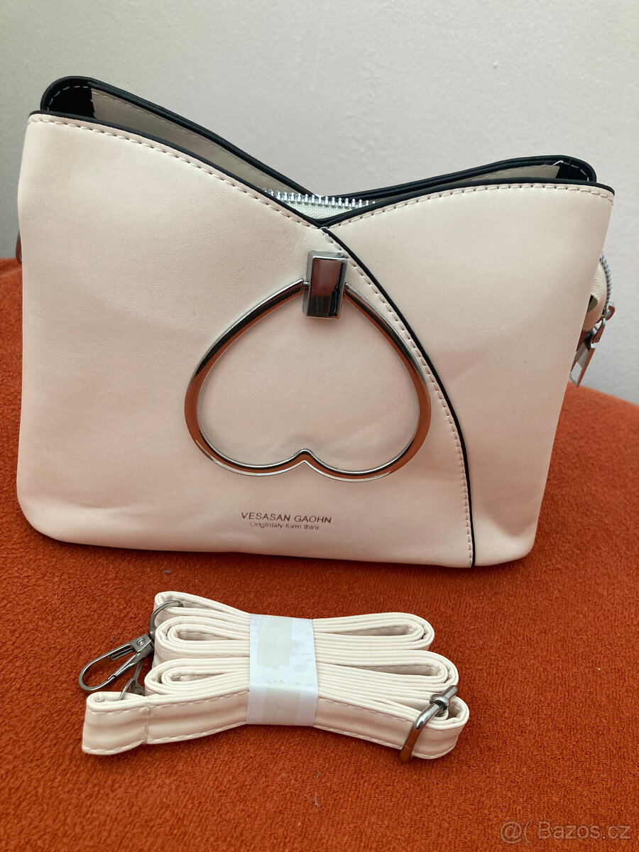 nová crossbody kabelka ČERNÁ/ŠEDÁ/ KRÉMOVÁ - 2