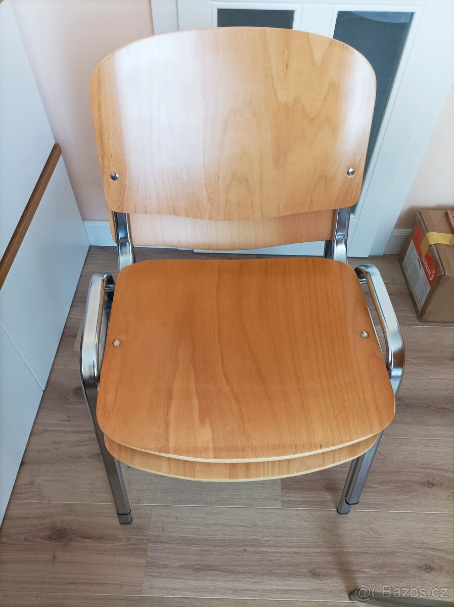 Konferenční židle Iso dřevěná 4 ks - 2