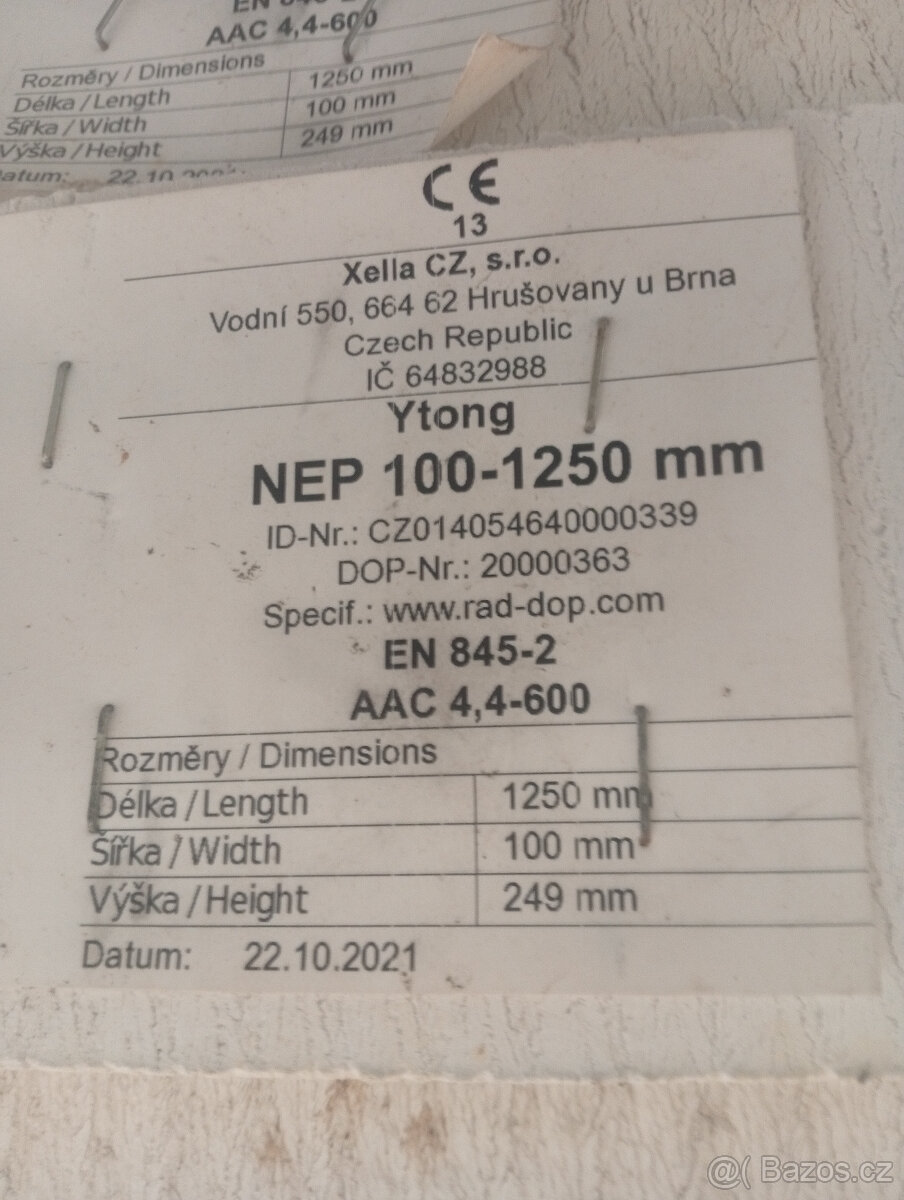 Překlady Ytong NEP a NOP - 2