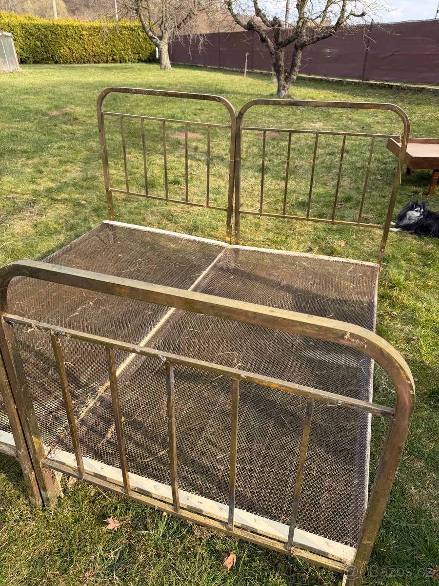 Mosazná postel 2x / manželská - 2