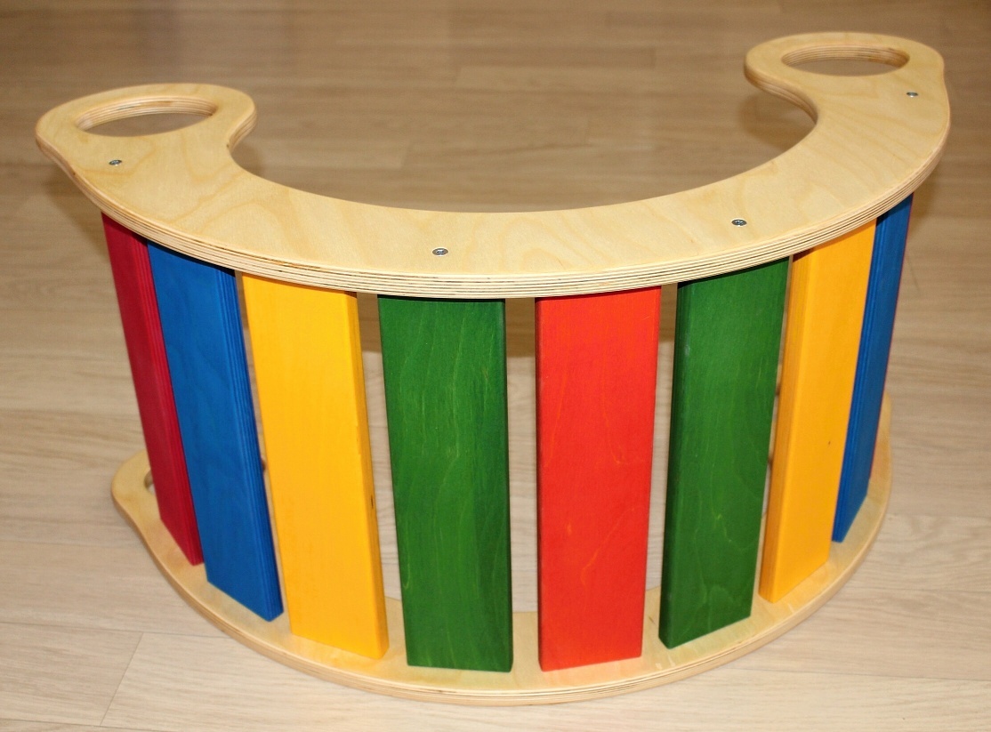 Barevná montessori houpačka - duha - 2