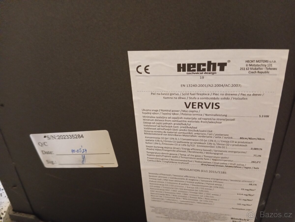 Prodám krbové kamna Hecht - 2