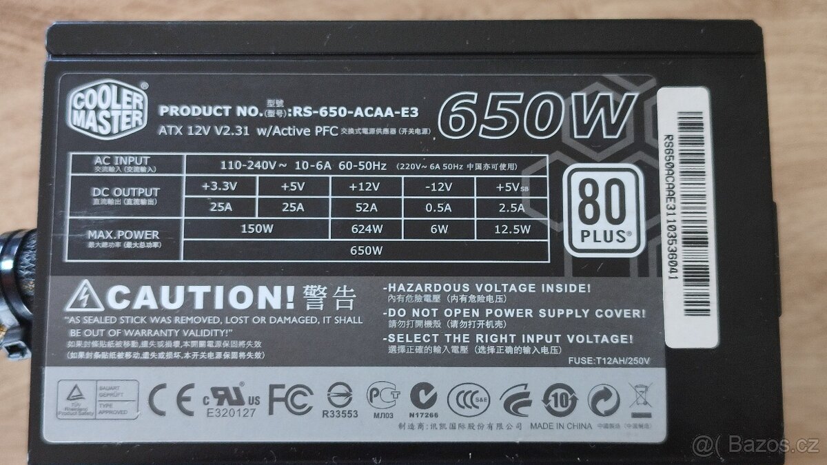 PC zdroj Cooler Master 650 W - 2