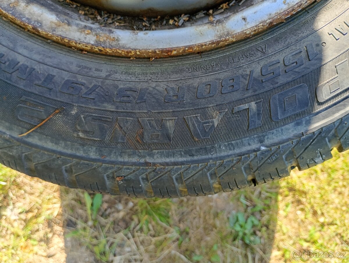 Škoda,VW 5x100 pneu 155/80 r13 - 2
