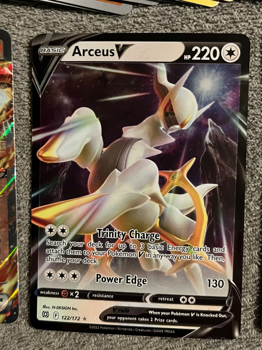Pokémon karty (V Arceus, EX, holo/reverse holo) - 2