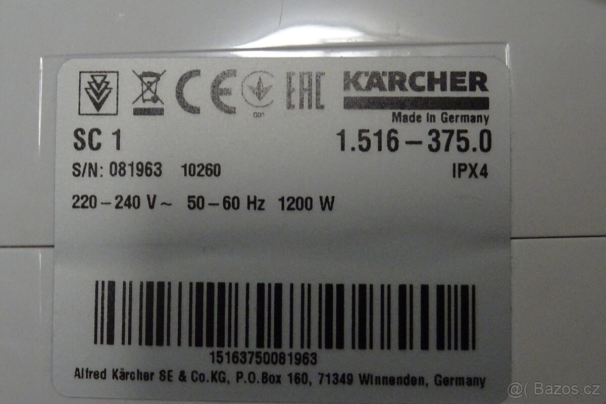 Parní čistič Kärcher SC1 EASYFIX PREMIUM - 2