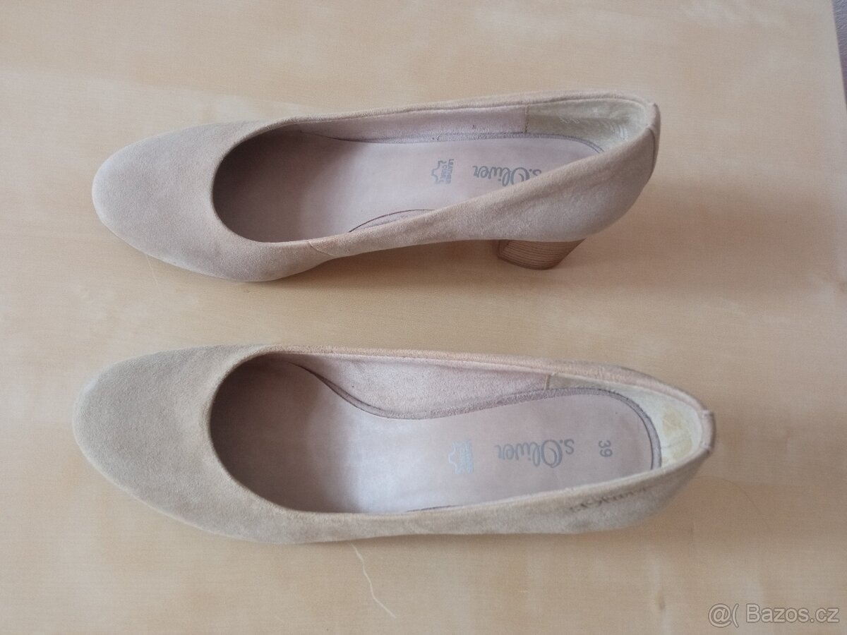 Světlé kožené lodičky - 2