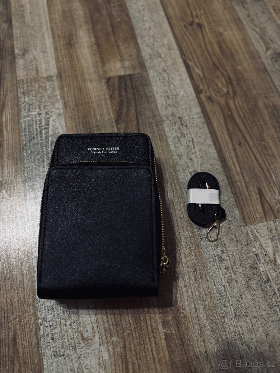 Black Crossbody Mini Bag – Double Zip – With Strap – Elegant - 2