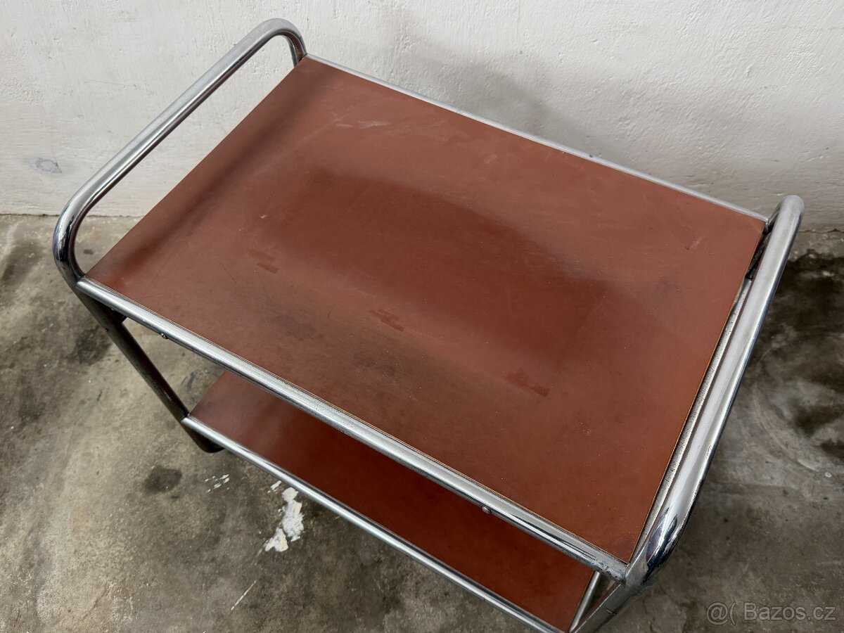 Funkcionalistický chromovaný stolek - 2