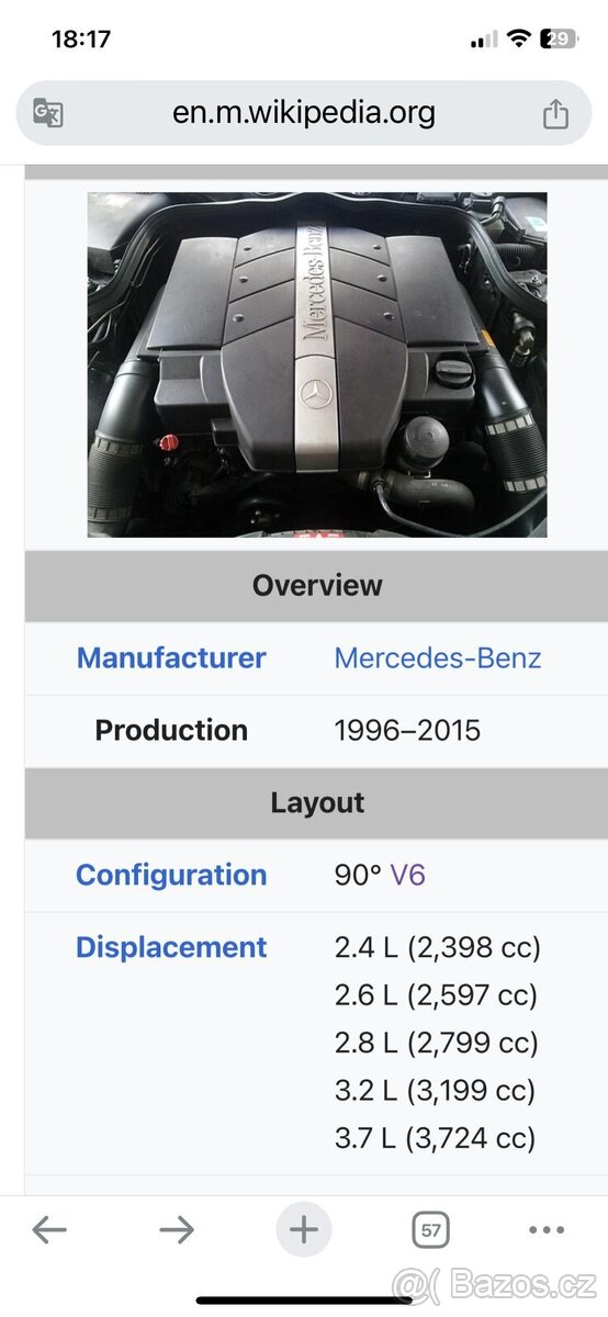 motor Mercedes Benz M112 - 2