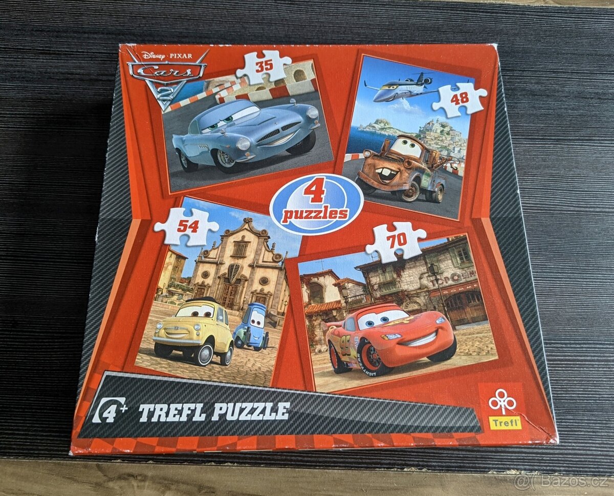2x Puzzle Trefl 4v1 - Disney + Auta - 2