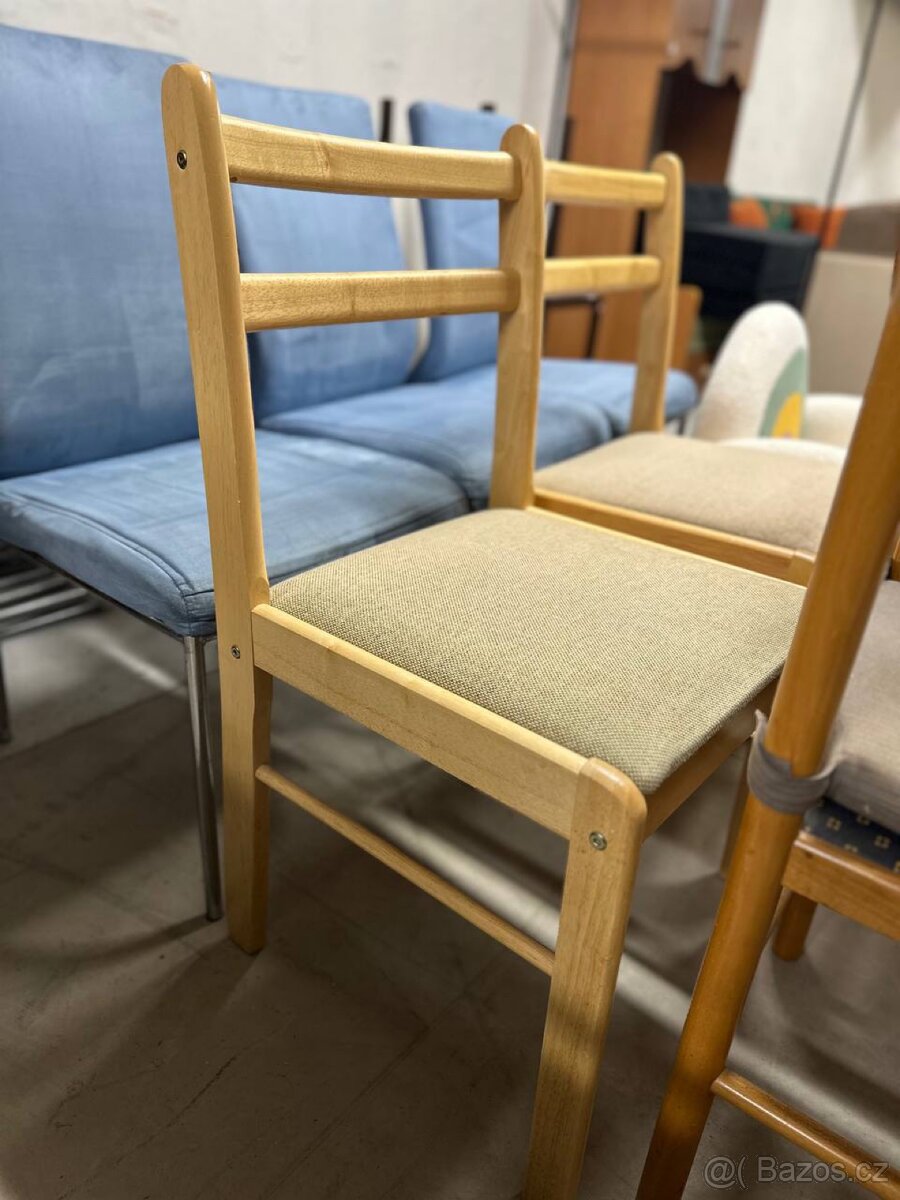 Dřevěné židle – čalouněné sedáky - 2