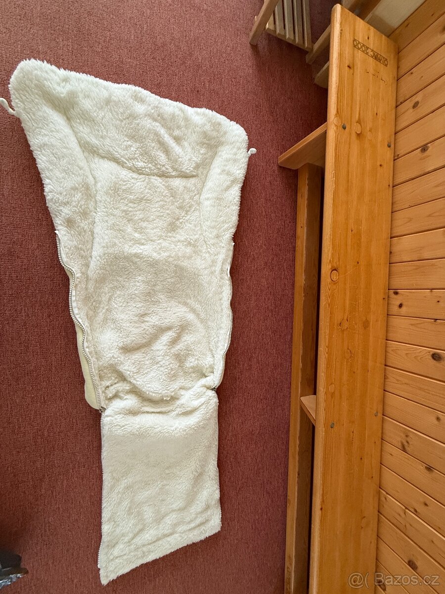 Dětský zimní fusak do kočárku, žlutý - 2