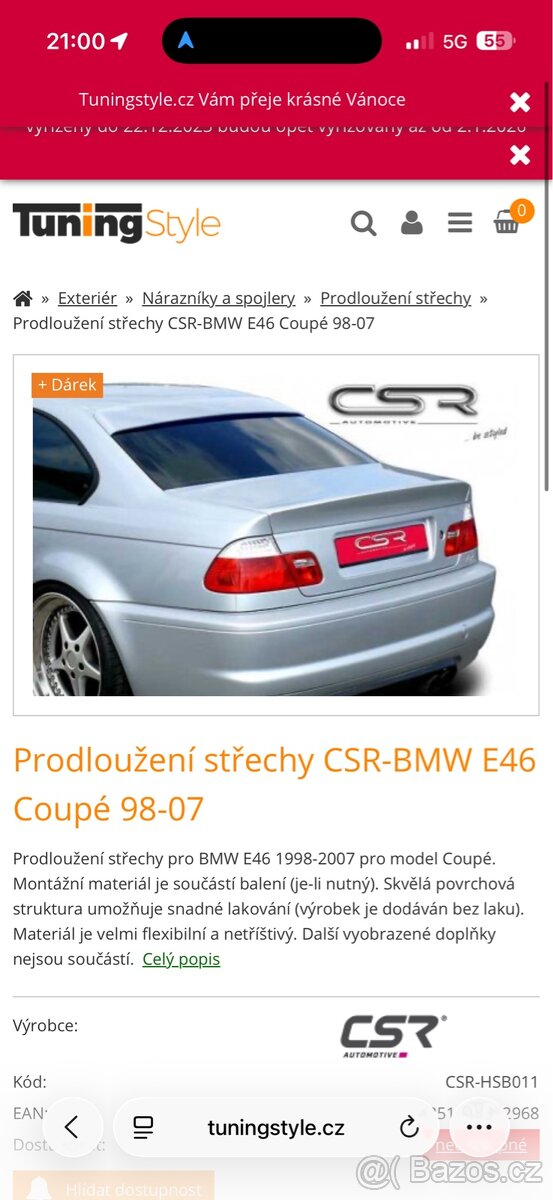 Prodloužení střechy na E46 coupe - 2