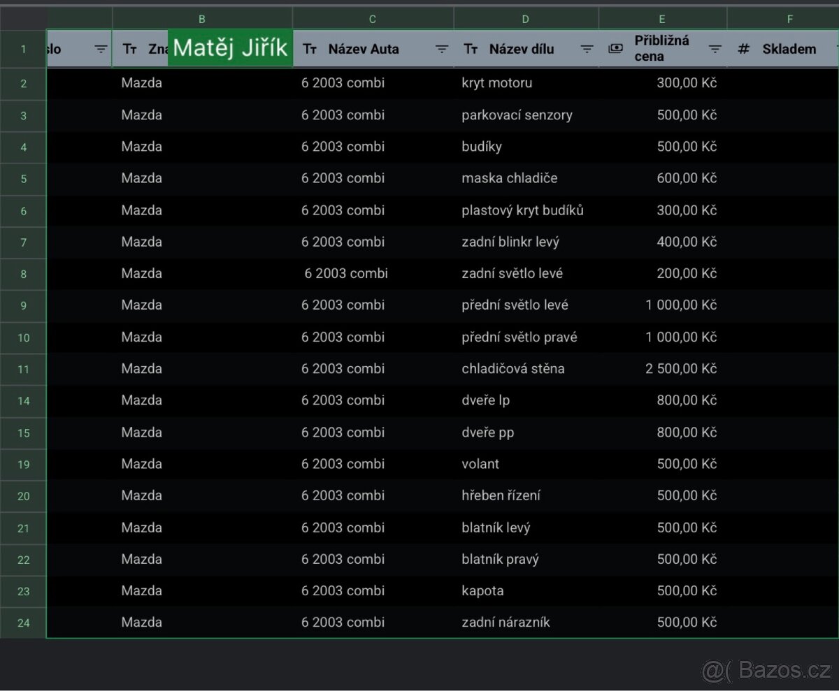Náhradní díly Mazda 6 - 2