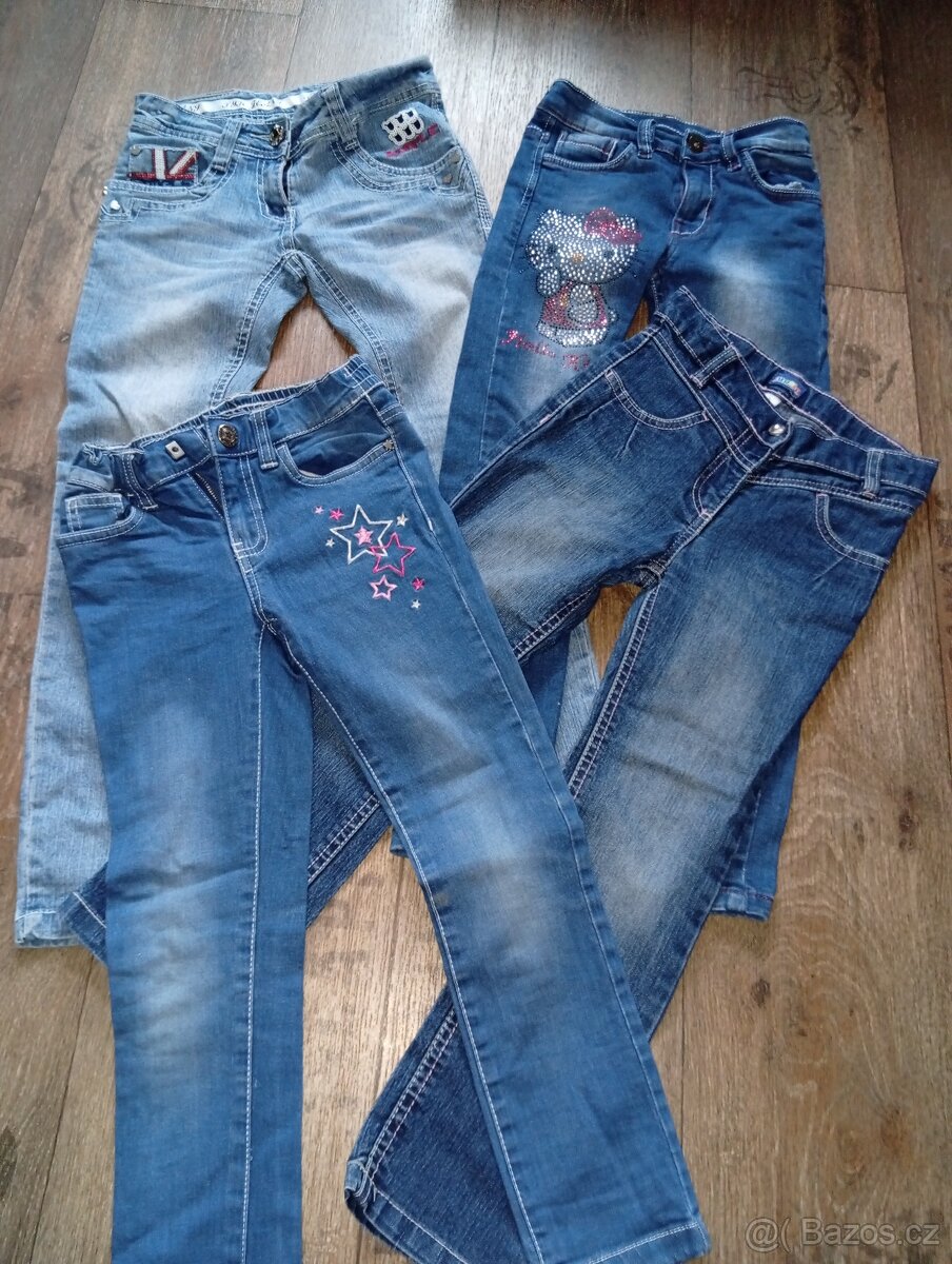 Dětské dívčí džíny 116,122,128 - 2