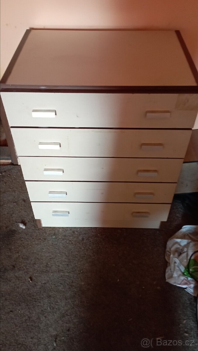 Retro komoda s 5 šuplíky, výborný stav - 2